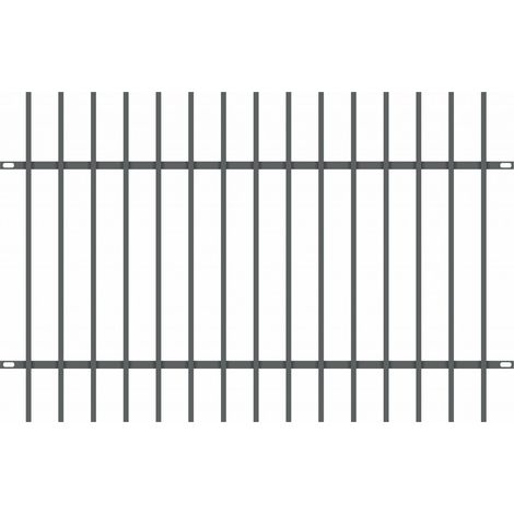 Polbram Zaunfeld Gartenzaun Zaunelement Linus 200 x 120cm Metall Zaun Anthrazit