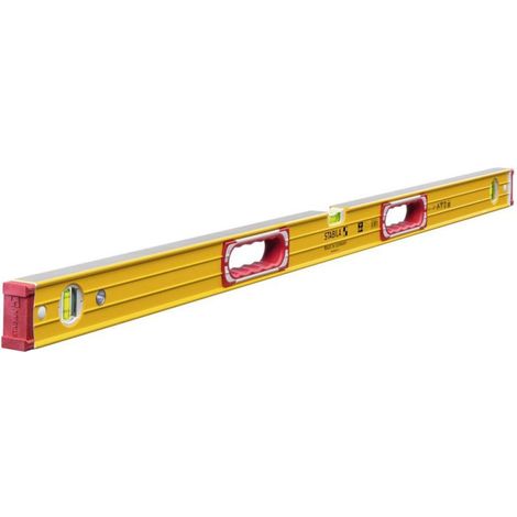 Stabila – Niveau à bulle Type 196-2 – Longueur 122 cm – Profilé en aluminium ultra-rigide – Précision ± 0,5 mm/m – Pour maçonnerie et charpenterie