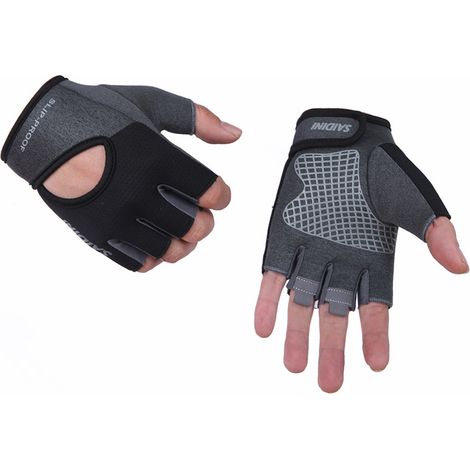 2 Paires Gants demi-doigts,antidérapants,polyester,respirants,fitness,haltère,vélo,plein air（Q3 : Nouveaux produits pour le mois d'août） (1/5)