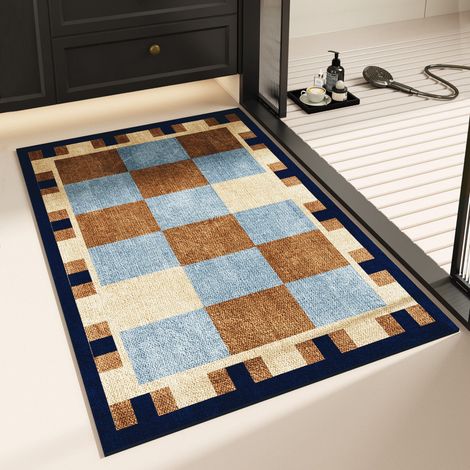 Tapis rectangulaire en terre de diatomées 50×80 cm, tapis absorbant pour entrée et salle de bain