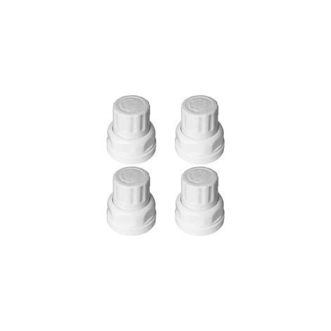 Lot de 4 bouchons de valve de radiateur, interrupteur à volant pour chauffage au sol, filetage M30 x 1,5 - Commutateur automatique de valve de contrôle de la température (court) (1/4)