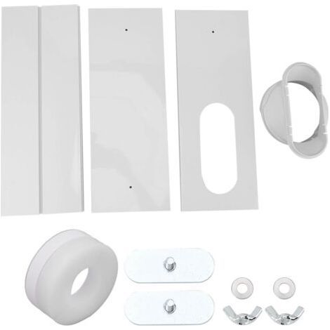 Kit di ventilazione per finestra per condizionatore d'aria con 3 pannelli in PVC. Facile installazione. Compatibile con tubi da 14,5/19,8 cm. Tenuta ottimale. (1/5)