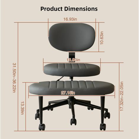 MEUBLIV Silla de oficina 69x40x92 cm gris - reposapiés integrado (1/5)