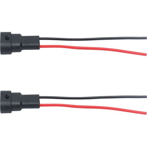 Câble adaptateur avec connecteur mâle à 2 broches, faisceau de câbles à âme en cuivre 12 V, adapté aux phares et feux antibrouillard à LED. (1/5)