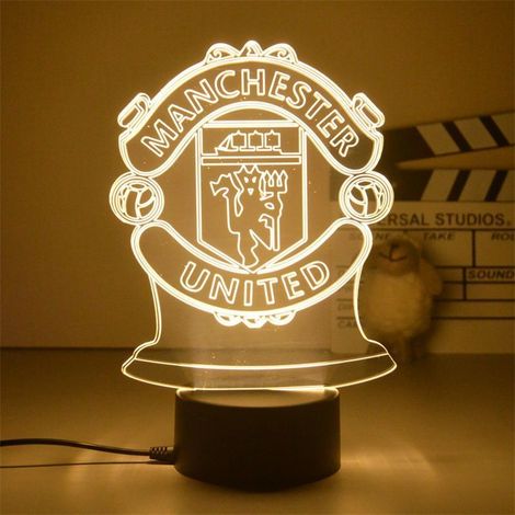 Veilleuse LED 3D pour chambre d'enfant aux couleurs du Liverpool Football Club, avec motif dessin animé