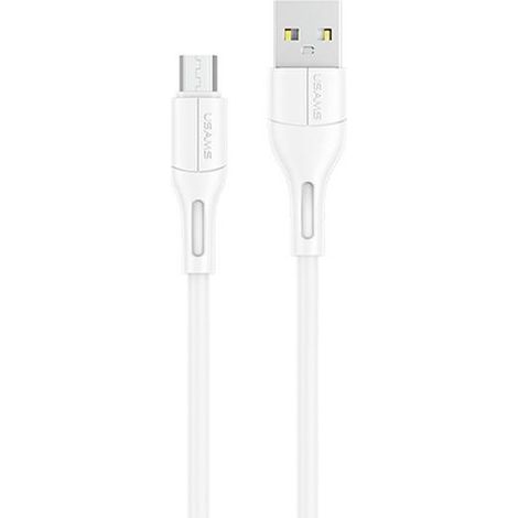 Câble microUSB USAMS 1 m, charge rapide, blanc (1/5)