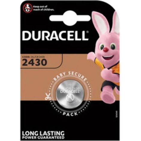10 x DURACELL BATTERIA A BOTTONE CR2430 BL 1 PZ