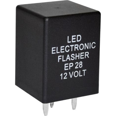 Relé intermitente electrónico LED EP28 de 3 pines: soluciona el problema del parpadeo rápido de las bombillas indicadoras. (1/5)