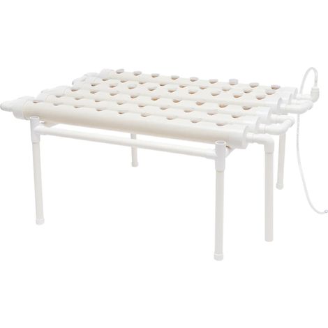 Sistema de cultivo hidropónico, 54 orificios de plantación, kit de jardín de interior, BLANCO (1/2)