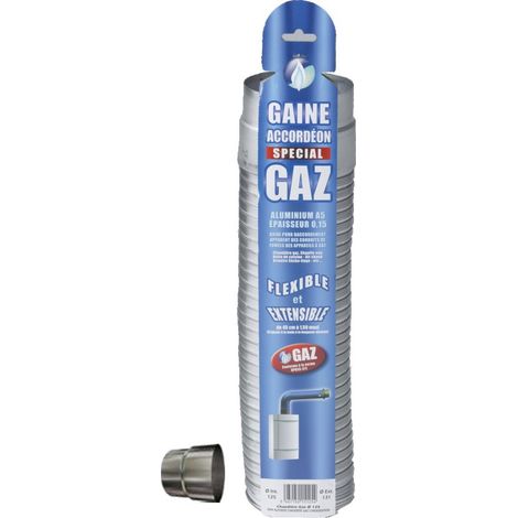 Gaine accordéon spécial gaz 83 89 mm +raccord TEN 15083