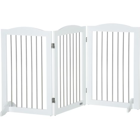 Barrière pour chien, barrière de sécurité pliable pour porte, support pour barrière pour chien, 3 panneaux, barrière de sécurité pour escalier (1/5)