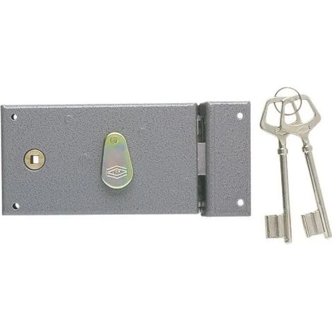 JPM Serratura monopunto nera in acciaio 140x79 mm sicura