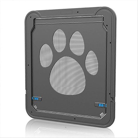 Porte pour animaux de compagnie (grand chien et chat) en plastique verrouillable à 4 points, compatible avec les fenêtres moustiquaires, tunnel de sécurité, clôture pour chiens, accès libre (1/5)