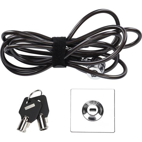 Laptop Lock AntiTheft Galvanized Environmental Protection Computer Security Cable with Lock Base for OS X Lenovo/Asus (1/5)