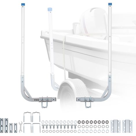 VEVOR Guide Regolabili per Rimorchi per Barche, Pali Guida Alti da 775 mm a 1205 mm, 2 Guide per Rimorchi in Acciaio ad Alta Durezza, Pali Guida Regolabili con Tubi in PVC, per Barche da Sci