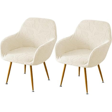 Elastic Chair Cover, Relax Stretch Chair Cover, Dining Room Cover, Removable Washable Armchair Protector Cover (Beige) (1/5)