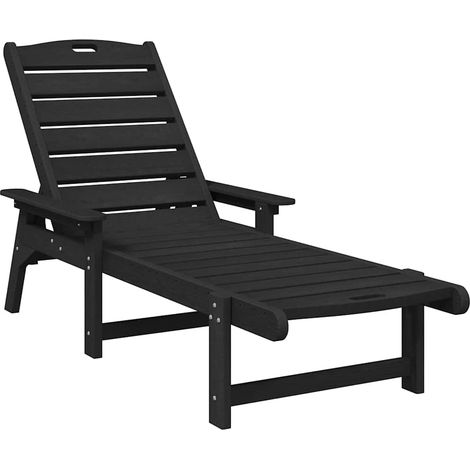 Maison Exclusive - Sonnenliege 2 pcs Schwarz 195,5 x 53 x 98,5 cm