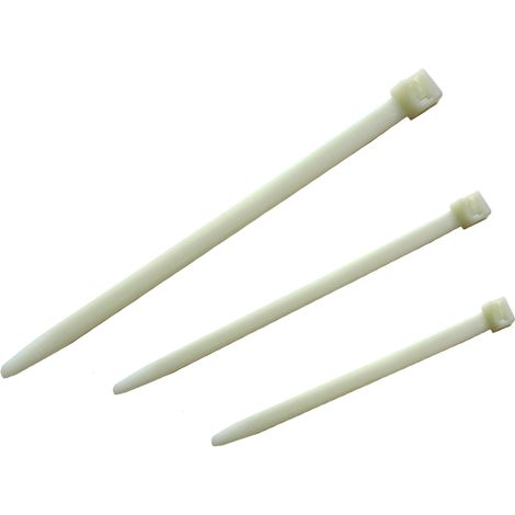 Liens 4.8mm x 300mm - Type collier électricien Blanc 4.8 x 300mm