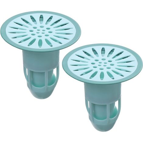 Valvola di non ritorno per lo scarico della doccia, nucleo di scarico, tappo di scarico, raccoglitore di capelli, sigillante per gas, filtro per pavimento, sifone (verde - confezione da 2) (1/4)