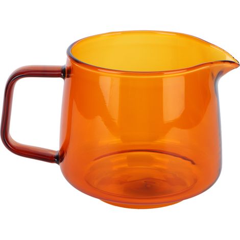Tasse à café de 550 ml à partager, en verre borosilicate ambré. Article ménager pour le thé, le café et l'eau. (1/5)