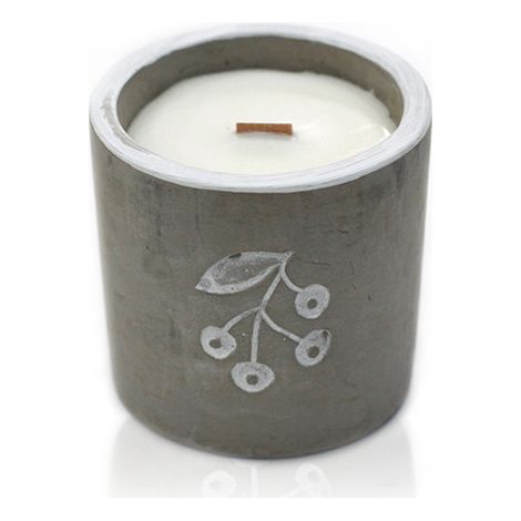 Bougie de soja en béton Med - Baies - Genévrier et Gin sucré- Vendu par 1 (1/4)