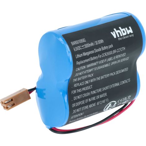 vhbw 1x batería compatible con Cutler Hammer A06 series PLC controllers, A98L-0001-0902, A98L00010902 controlador RAID (5000 mAh, 6 V, Li-Ion)