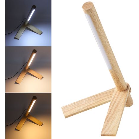 Lampe de table à LED, veilleuse de chevet USB, lampes de bureau de lecture à intensité variable durables pour les luminaires de salle d'étude (1/5)