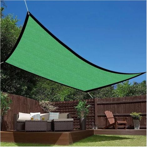 Voile d\'ombrage Filet 2x4m Vert - Anti-poussière - PE - Résistante aux UV - 2 ans de garantie-Ywey (1/5)