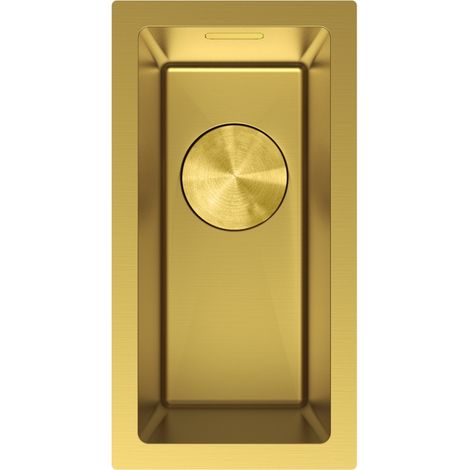 Mexen Trixo évier en acier inoxydable 1 bac 230 x 440 mm, doré - 6411221000-55 (1/5)