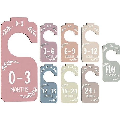 16 séparateurs en bois pour placard de bébé, organisateur de vêtements de bébé -- (1/5)
