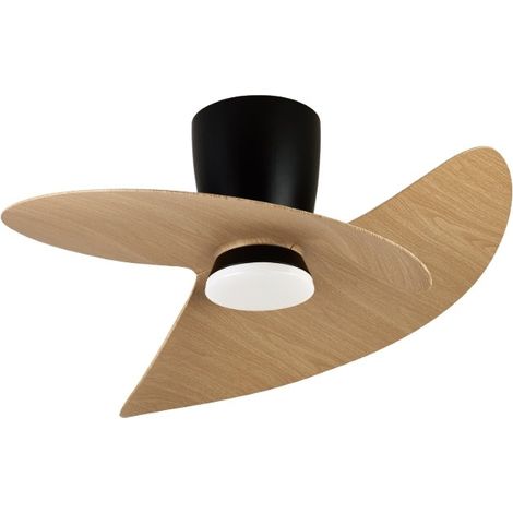 Ventilateur plafond 18 w 3000k 5000k 2520lm noir et bois - mantra - ona 225079875 225079875