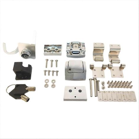 Kit de verrouillage de charnières chromées pour top-case de moto (1/5)