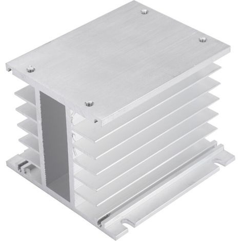 Dissipateur thermique SSR, dissipateur thermique triphasé en alliage d'aluminium fiable pour l'installation DIN de dissipation (1/4)