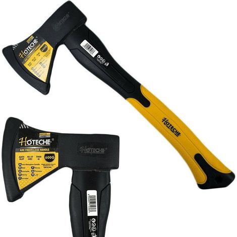 Hache à Fendre Le Bois 600 Gr Hachette En Bois Manche Ergonomique En Résine (1/3)