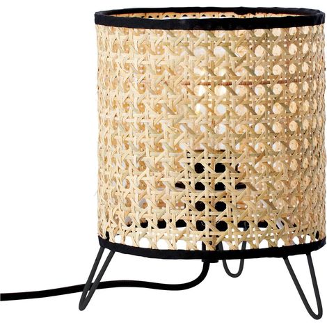BRILLIANT Lampe Wiley Tischleuchte rattan 1x A60, E27, 60W, geeignet für Normallampen (nicht enthalten) Mit Schnurzwischenschalter (1/5)
