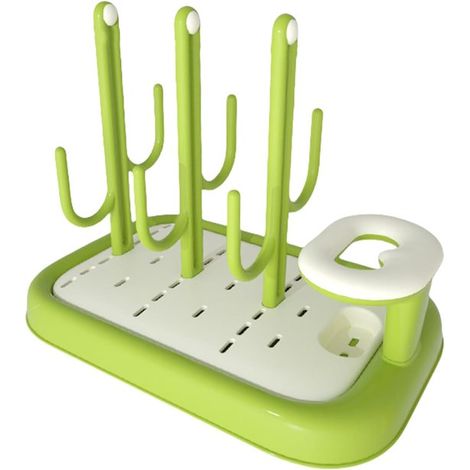 Égouttoir à biberons - Égouttoir à biberons - Porte-biberons - Égouttoir à biberons cactus - Égouttoir vert - Égouttoir en PP vert - Égouttoir - PP vert (1/5)