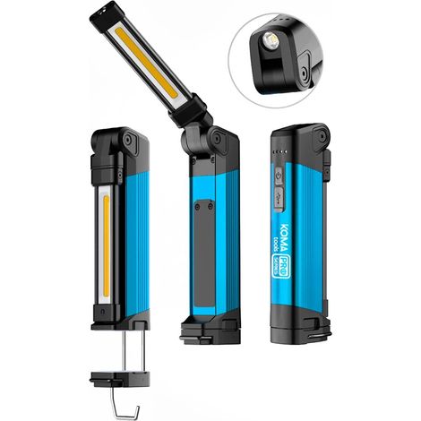Linterna led profesional de trabajo lp-5 recargable, 5 w, 400 lm 2600 mah, 40 x 30 x 158 mm