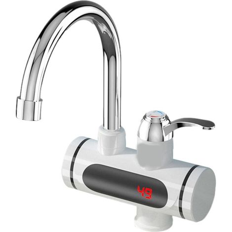 Robinet de chauffe-eau, robinet de chauffage électrique Chauffage de robinet à chauffage rapide sans réservoir à affichage numérique Robinet d'eau à chauffage instantané réglable avec Protection d (1/5)