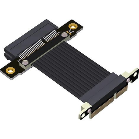 Câble d'extension PCI-E x4 vers x4 pour carte réseau, SSD et carte USB (10 cm) (1/5)