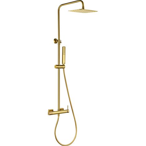 Conjunto ducha monomando Toscana oro cepillado [ IMEX® ] (1/2)