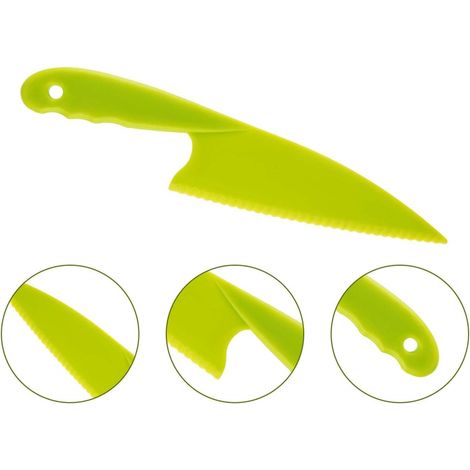 8-teiliges Küchenmesser-Set aus Kunststoff für Kinder – sicher und kindersicher – aus Nylon für Obst, Brot, Kuchen, Salat und mehr. (1/5)