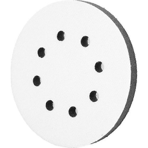 tampons d'interface en éponge souple de 125 mm (5 pouces) à 8 trous pour disques de ponçage auto-agrippants et disques de ponçage à fixation auto-agrippante, pour le polissage de surfaces irrégulières (1/4)
