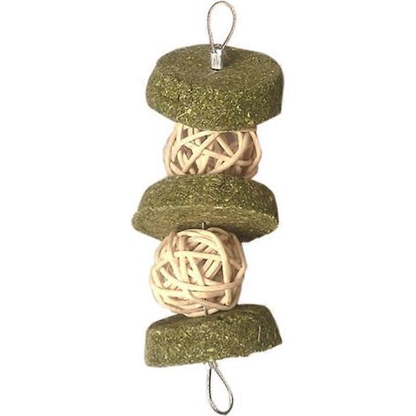 Jouets à mâcher pour lapins, gâteaux d'herbe comestibles, boule d'osier pour le nettoyage des dents des petits animaux - Sepak Takraw - (1/4)