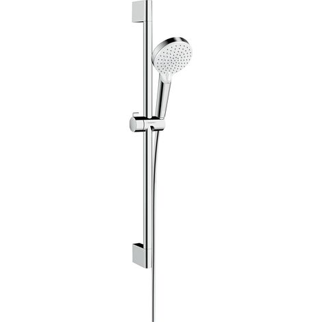 Hansgrohe – Douche de tête Crometta Vario EcoSmart 0,65 m – Jet normal 9 l/min – Barre Unica'Croma chromée – Système anti-calcaire QuickClean
