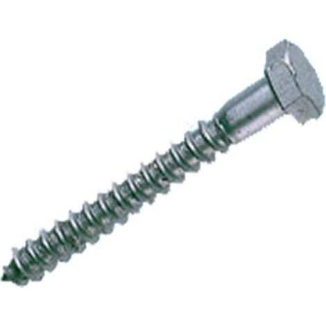 tornillo tirafondo cabeza hexagonal 10x 70 barraquero din 571