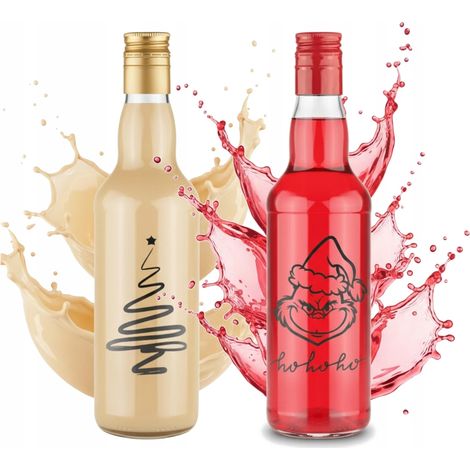 Bottiglia Monopoly da 500 ml con stampa natalizia per liquori, vodka, vino 0,5 l (1/5)