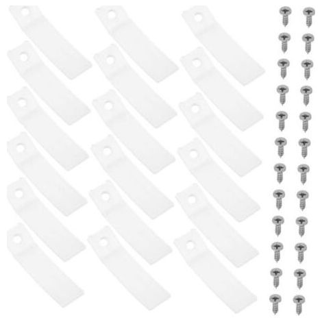 Lot de 50 butées de tiroir antidérapantes avec vis, en plastique transparent, pour la réparation et le rangement stable des glissières de commode. (1/5)