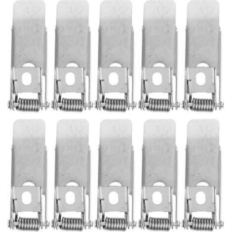 10 clips de resorte para focos empotrados, clips de montaje universales para lámparas de techo y paneles de luz, resortes de montaje de alta elasticidad, fácil instalación. (1/4)