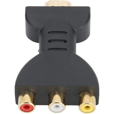 Adaptateur HDMI vers AV, Adaptateur de Synchronisation Audio et Vidéo HDMI vers RVB pour Convertisseur de Composants RCA (1/5)