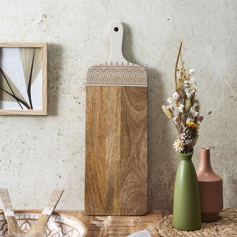 Planche de Présentation - HOME DECO FACTORY - Dune - Bois de Manguier - Motif Terracotta - 58 cm (1/4)